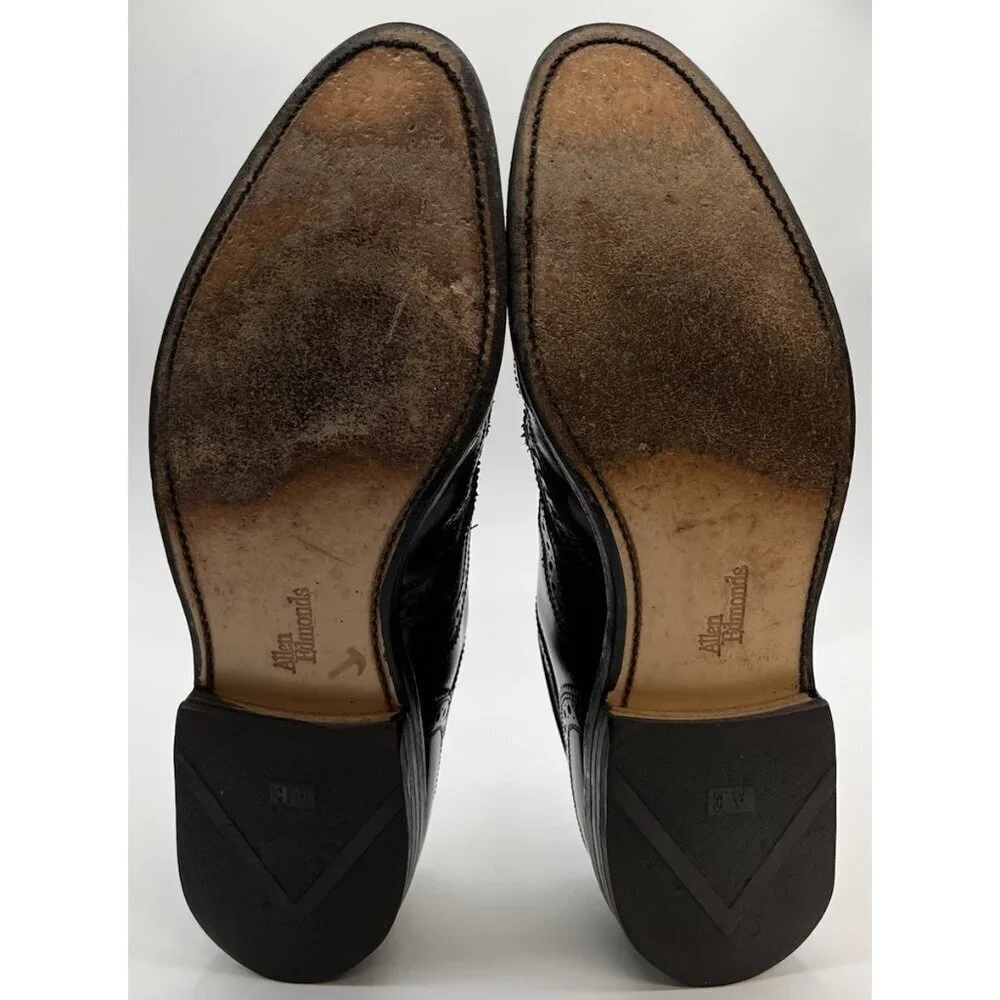 Allen Edmonds McAllister Mens Size US 9.5 D Burgundy Wingtip Oxford Shoes